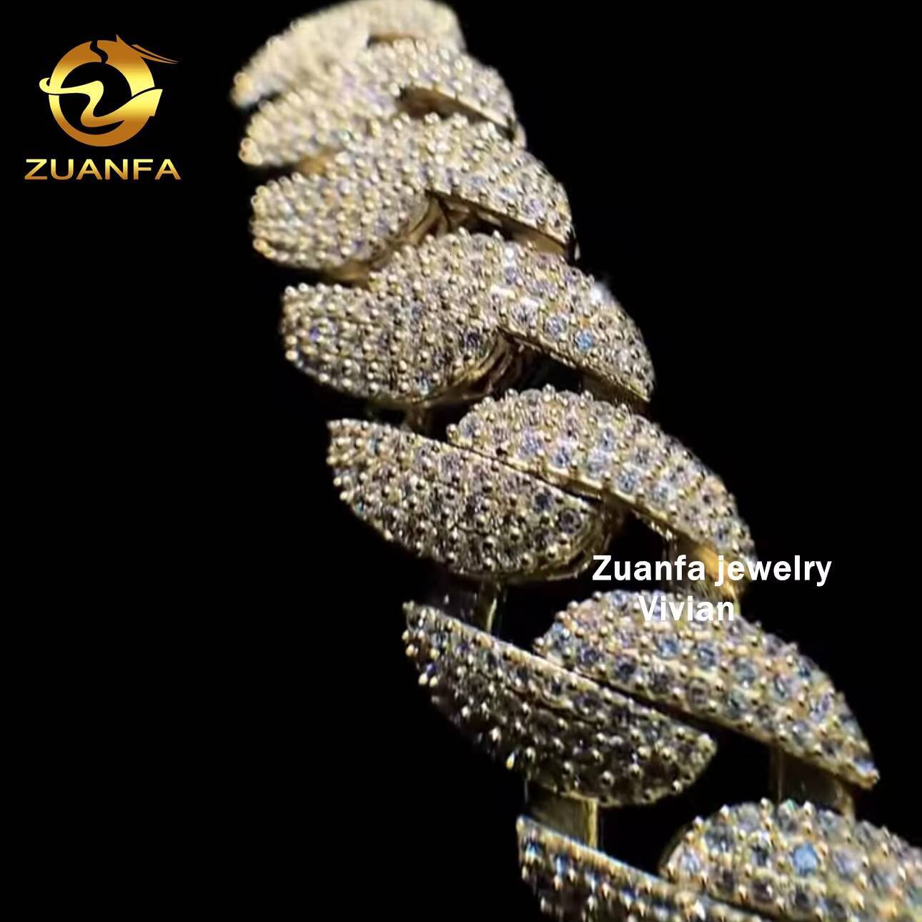 2025 Moissanite Sterling Silver 925 Fine Jewelry Custom Iced Out VVS Moissanite Diamond Hip Hop Chain Letter Pendant