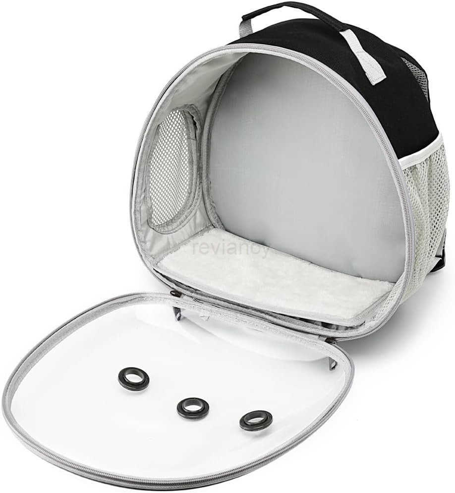 Small Animal Carrier Backpack Space Capsule Bubble Window Carrier Backpack for Lizard Guinea Pig BlackW250912