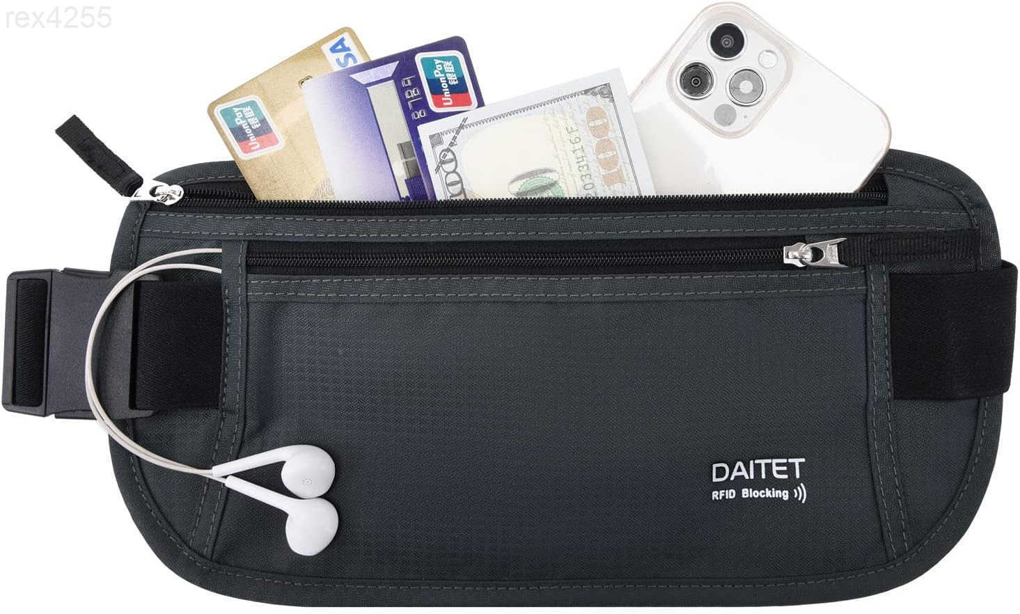 Money Belt Passport Holder Secure Hidden Travel Wallet with RFID Blocking Undercover Fanny Pack BeigeW250912