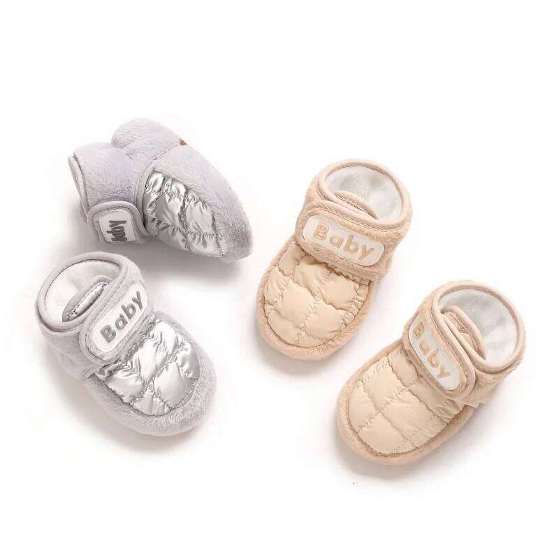 Thick Veet Warm Cotton Baby for Autumn And Winter 0-18 Months Unisex Walking Learning Shoes Cozy Infant Footwear