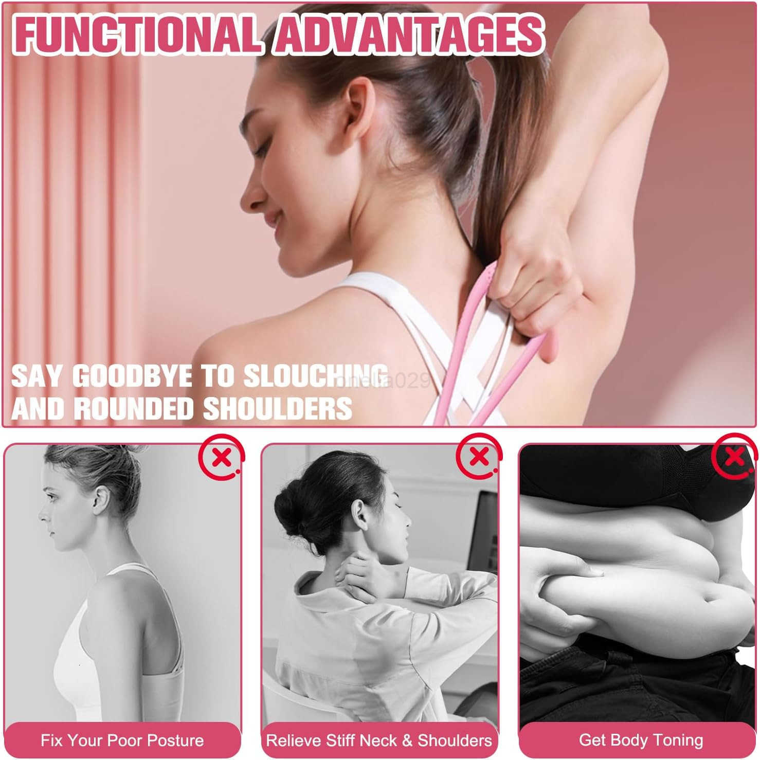 8 Shaped Resistance Rubber Band for Arms8 Shaped Resistance Rubber BandFigure 8 Exercise Bands for Women MenResistance Bands for GlutesBackFullbody Yo