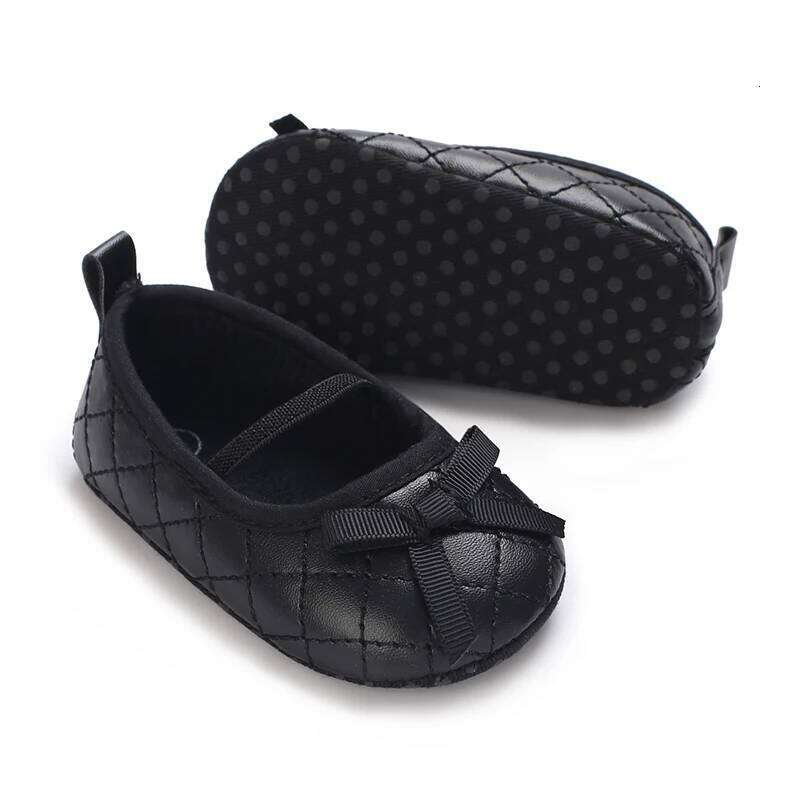 Newborn Mary Jane Ballet Flat Classic Fashion Non-Slip Bow Baby Shoes Soft Sole Preschool Walking Footwear