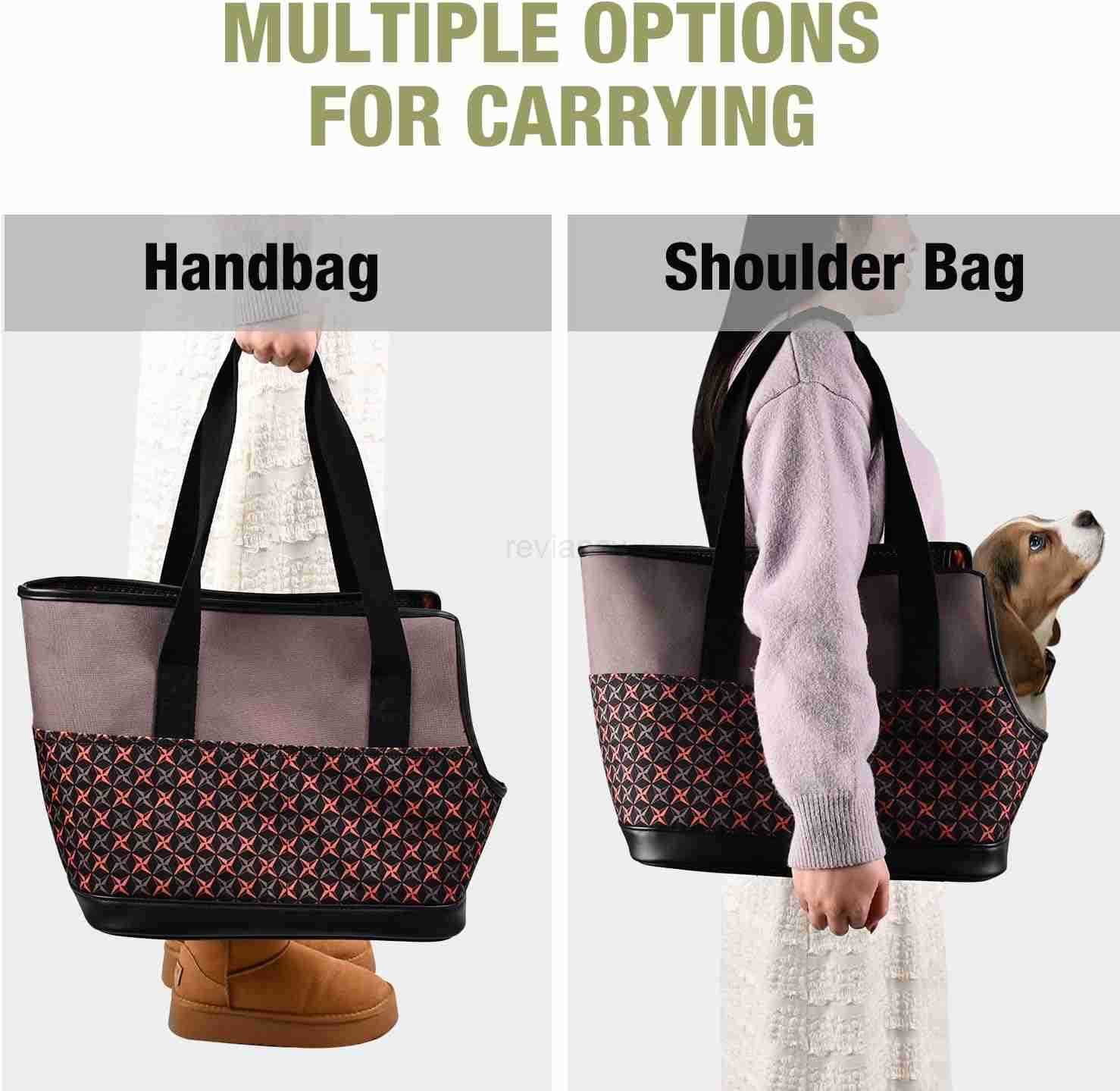 Dog Purse Carrier for Small Dogs SoftSided Tote Bags with Pocket Dog Travel Supplies Portable Dog Sling with AntiSlip BottomW250912