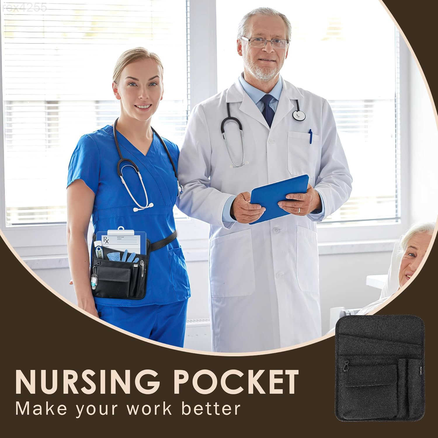 Apron Waist Pouch Restaurant Waiter Waist Tool Pouch Bag with Adjustable Belt Utility Money Bag Working Serving Apron with Pockets for Waitress for Re