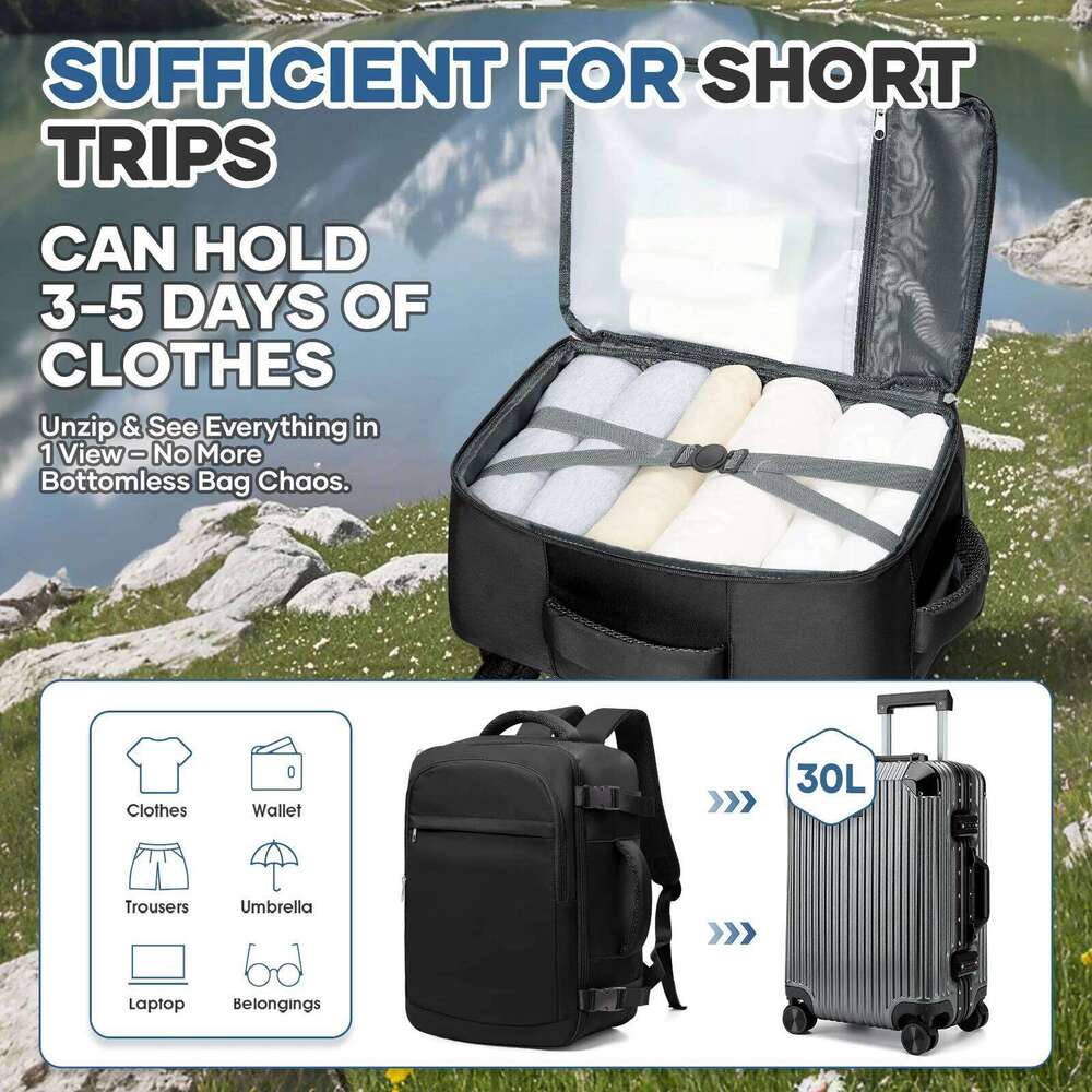 Under Seat Backpack, Wizz 40x30x20 Airplane Travel Convenient Men Laptop Backpack Outdoor Carry-On Bag