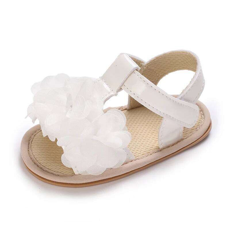 0-18 months summer girl sandals fashionable white princess baby non slip comfortable casual walking shoes