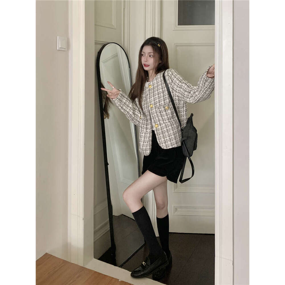 DHEssentials Chanel Women's Jacket Autumn 2025 New Plaid Loose Socialite Style High-end Fashion Long Sleeve Top