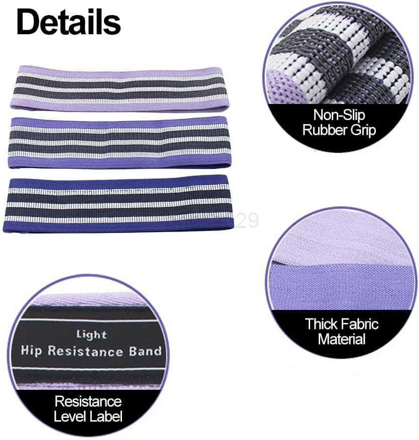 Fabric Resistance Bands for Legs Thigh Butt and Hip Workout Bands Hip Band Booty Band Exercise Band Fabric Elastic Band for Physical Therapy Yoga Pila
