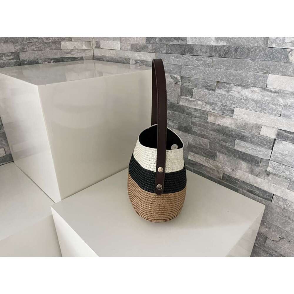 Designer Bag Tote Bag Shoulder Bag Designer Handbag Straw Woven Bag Single Shoulder Literary Bucket French Style Summer Underarm