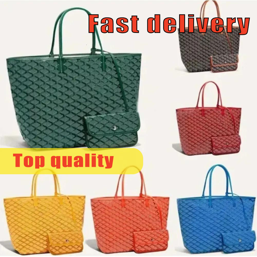 10A TOP Designer bag Tote bag Womens classic handbag High quality leather shoulder bag Large capacity double-sided green grid shopping bag with mini wallet 001
