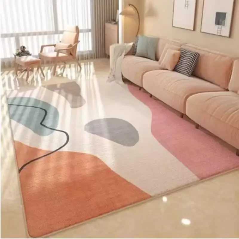 Morandi Light Luxury Premium Living Room Carpet Home Bedroom Nonslip Machine Washable Carpet C250913