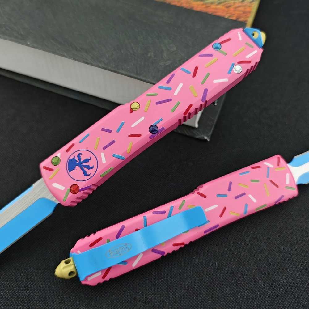 UT85 Donut EDC MultiTool Knife D2 Blade T6 Aluminum handle Outdoor Camping Hiking selfdefense portable tactical hunting knives S250913