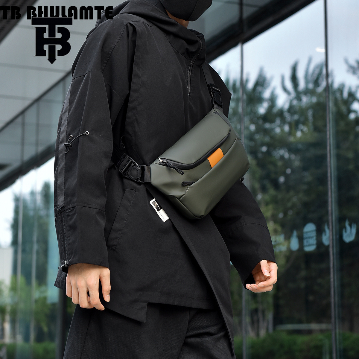 TB BHULAMTE Designer Bag New Men's Chest Bag Men's High-end Business Travel Fashion Versatile Simple Single Shoulder Crossbody Luxury Bag Ch