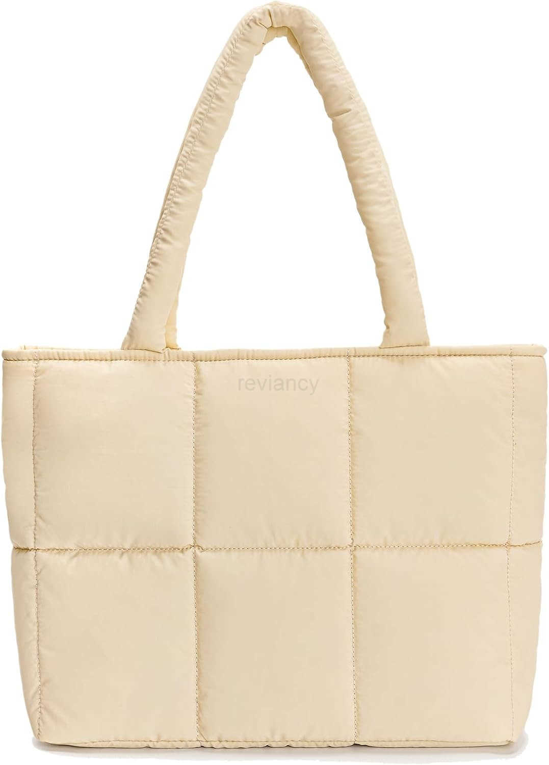 Puffer Tote Bag for Women Large Quilted Puffy Padding Shoulder Handbag Lightweight for Work Travel Gym ShopW250913