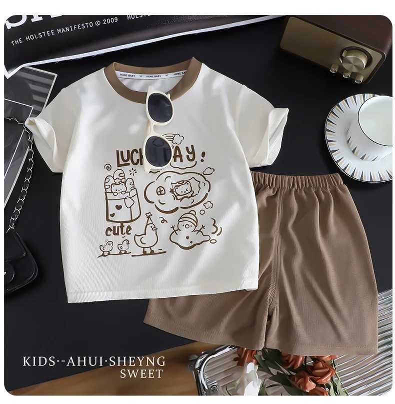 Kids Set Children Clothes Boys Girls Tshirt Shorts 2PCS Summer Short Sleeve Baby Children Clothing Suit Comfort C250913