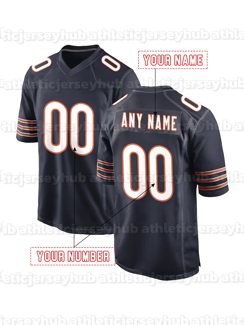 18 Caleb Williams D.J.Moore 15 Rome Odunze Cole Kmet Jaylon Johnson Walter Payton Brian Urlache rPersonalized Customized Football Jerseys Custom Any N