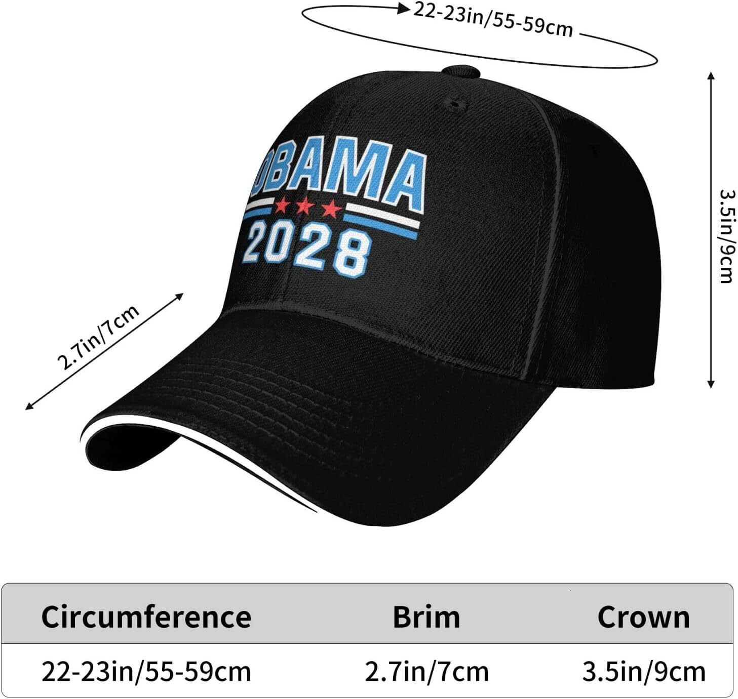 Election Hat Adjustable Mesh Trucker Cap Support Obama 2028 Made in The USA