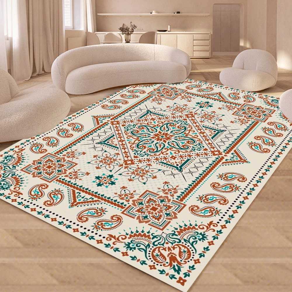 Nordic Moroccan Rural American Style Carpet Bedroom Living Room Dirt Resistant Carpet Bohemian National Style Home Decor C250913
