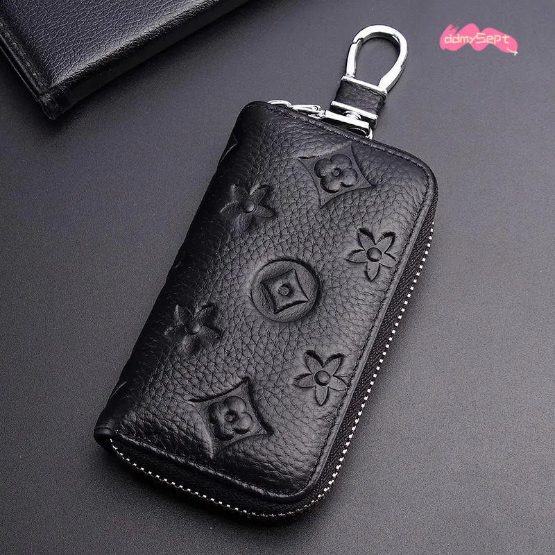 2025 Zipper Large Capacity Men Genuine Leather Multifunctional Practical Car Bag Cowhide Key Pouch 250818 ddmythur