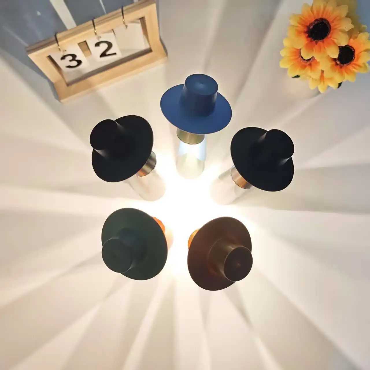 LED Table Lamp USB Rechargeable Atmosphere Lamp Bedroom Bedside Lamp Top Touch Dimming Study Lamp Light Night Portable Desk Lamp C251122