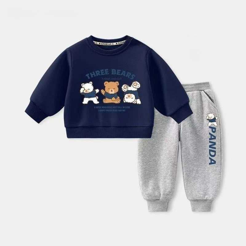 Baby Girl Clothes Set Autumn Kid Printed Sweatshirts Pullover Top and Pants 2pcs Suit Children Boys Fashion Tracksuits Outfits C2509131