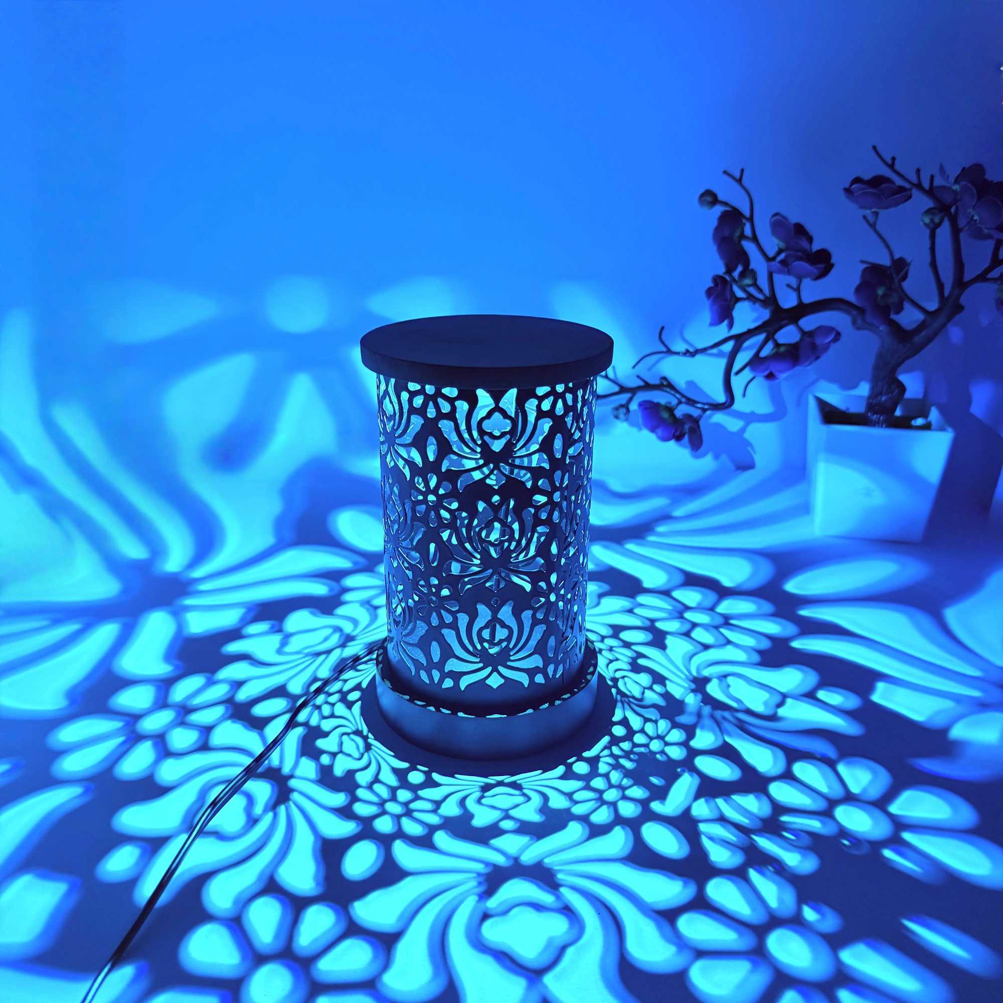 1pc Flower Pattern Ambient Light with USB Power Supply Touch Control 7 Colors Ambient Decorative Light Gift C250913