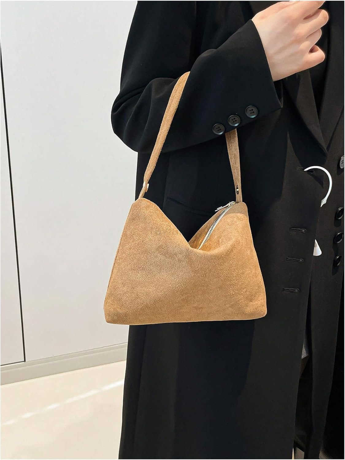 Womens Small Square Top Handle Clutch Purse Zipper Closure Dumpling BagsW250913