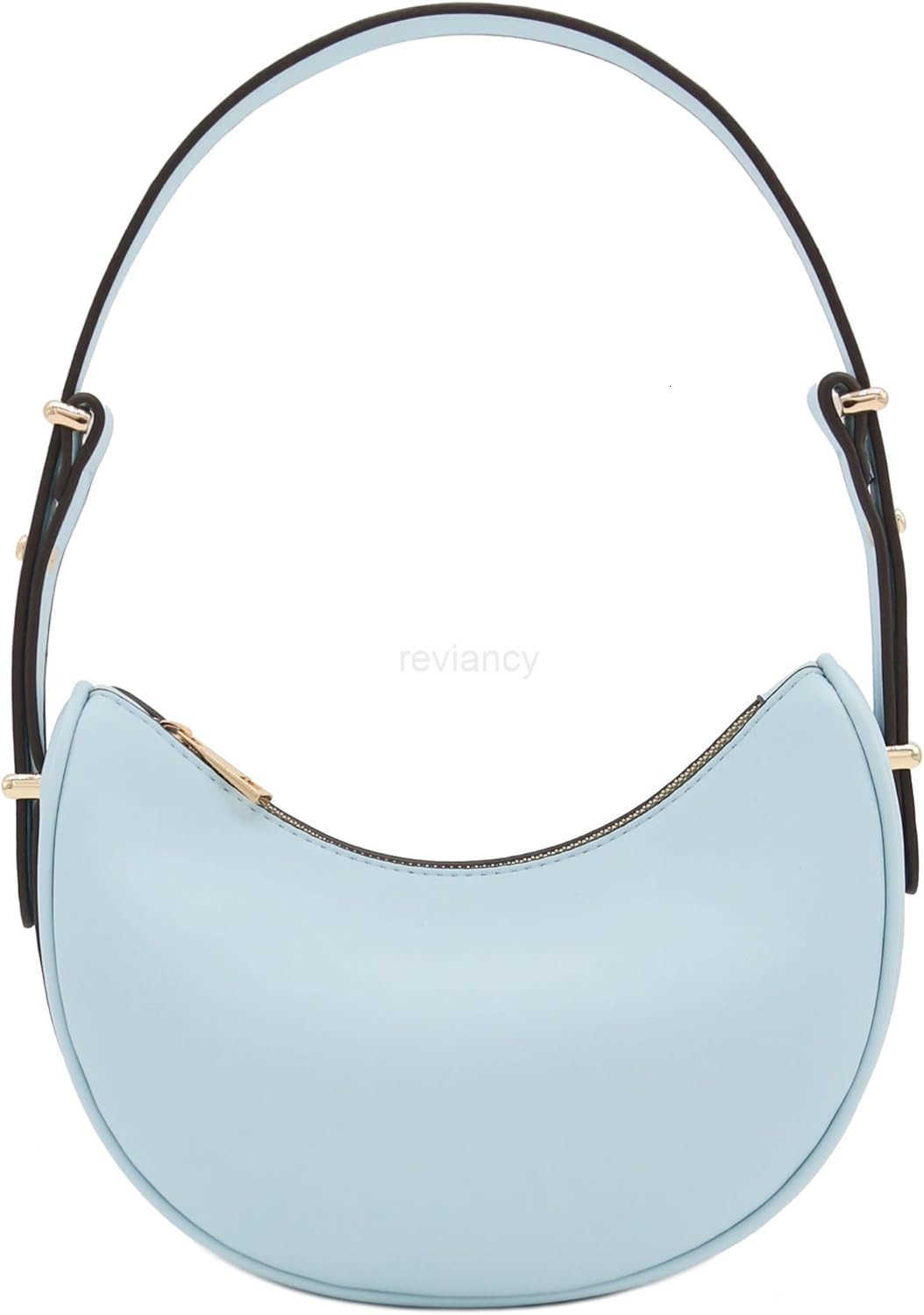 Small Crescent Smooth Faux Leather Underarm Shoulder BagW250913