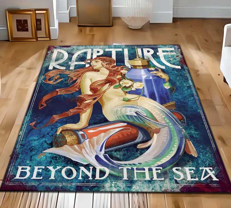 Bioshock Rapture City Carpet Gamer Room Decor Vintage Game Rug Bioshock Rapture City RugGamer Room Decor Vintage Game Rug C250913
