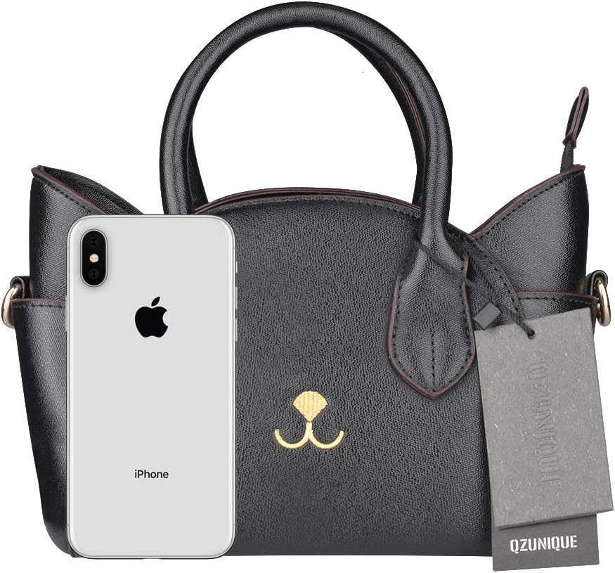 Cat Purse for Women Cute Top Handle Shoulder Bag for Teens Girls Pu Leather Gothic Handbag Crossbody BagW250913