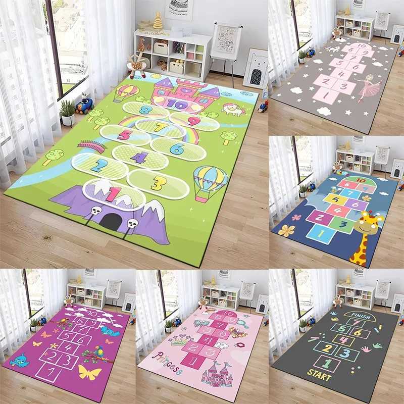 Childrens Digital Game Carpet Crawling Floor Mat for Childrens Room Bedroom Decoration Rug Living Room Carpet Rug Dining Room C250913