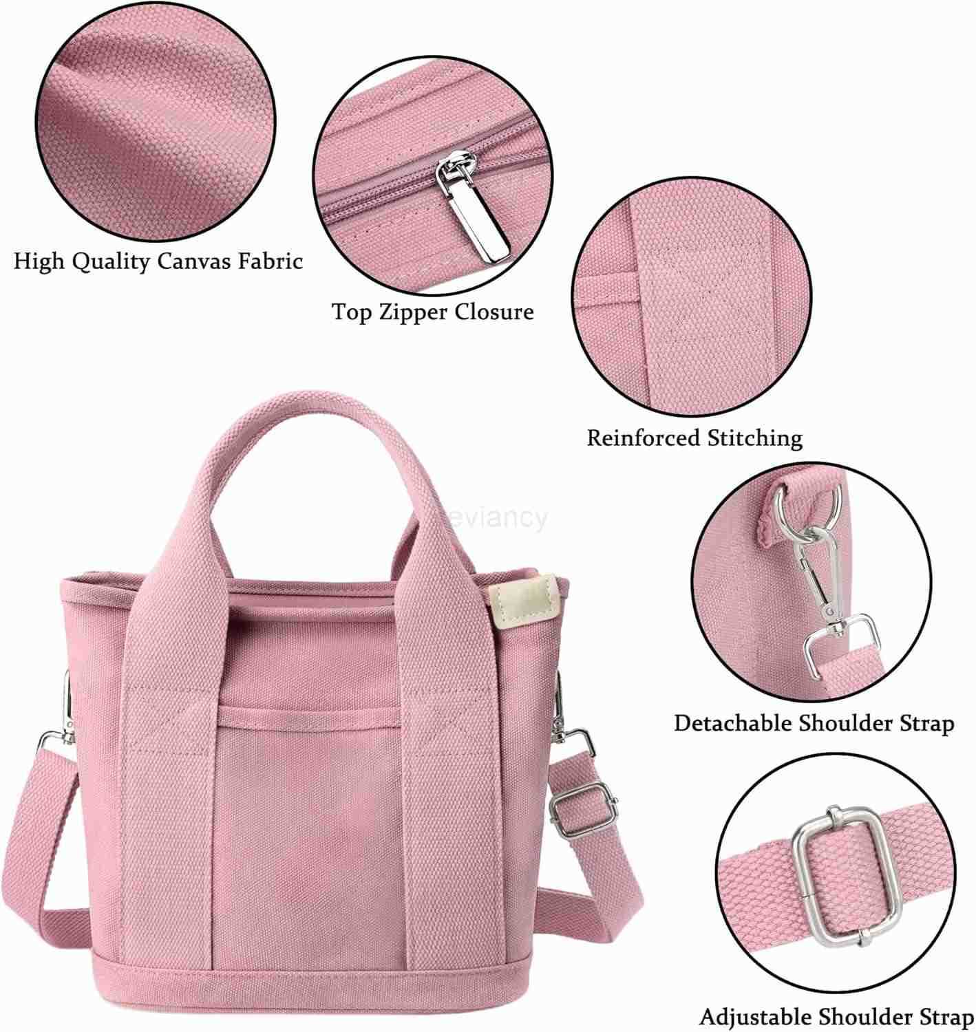 Canvas Tote Bag for Women Stylish Crossboy Handbag Casual Hobo Bag Top Handle Satchel with Multiple PocketsW250913