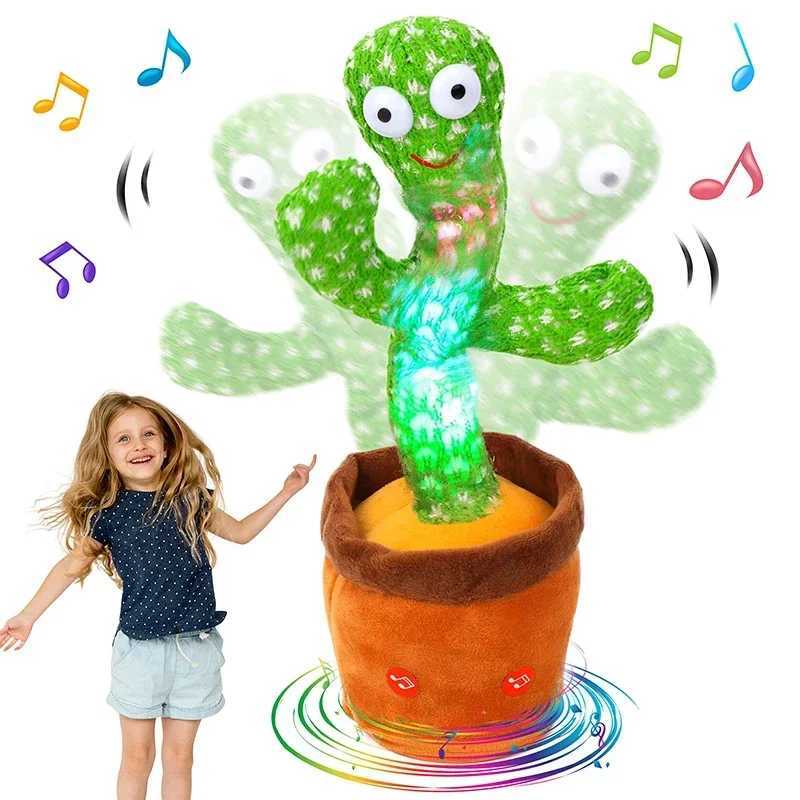 Dancing Cactus Song Speaker Talking Usb Battery Voice Repeat Plush Cactu Dancer Toy Talk Plushie Stuffed Toys For Kids Gift C250913