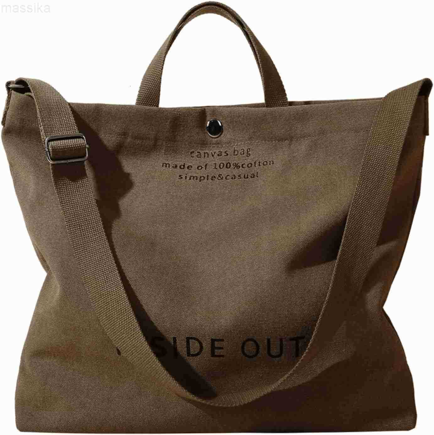 Women Large Canvas Tote Handbags Casual Shoulder Work Bag Crossbody Top Handle Bag Crossbody Handbags M250913