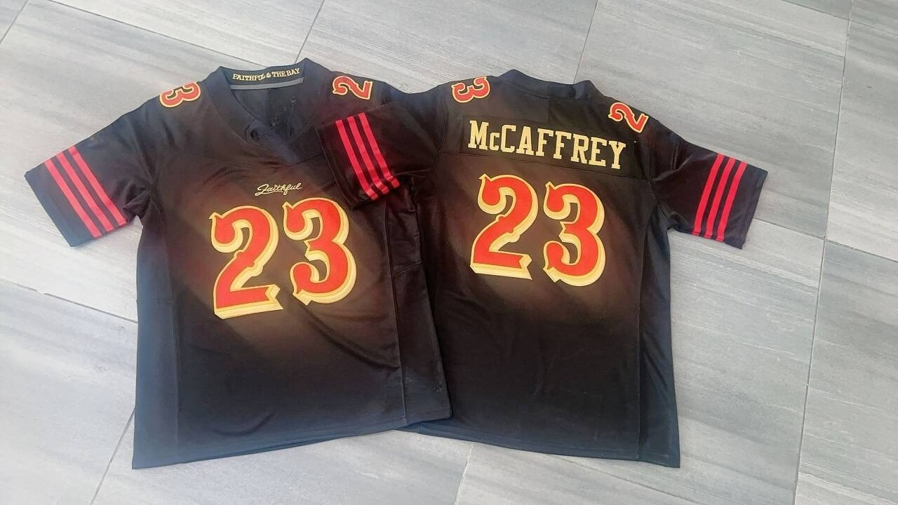 Custom Football 2025 Rivalries Jerseys Brock Purdy George Kittle Fred Warner Christian McCaffrey Mac Jones Deommodore Lenoir11