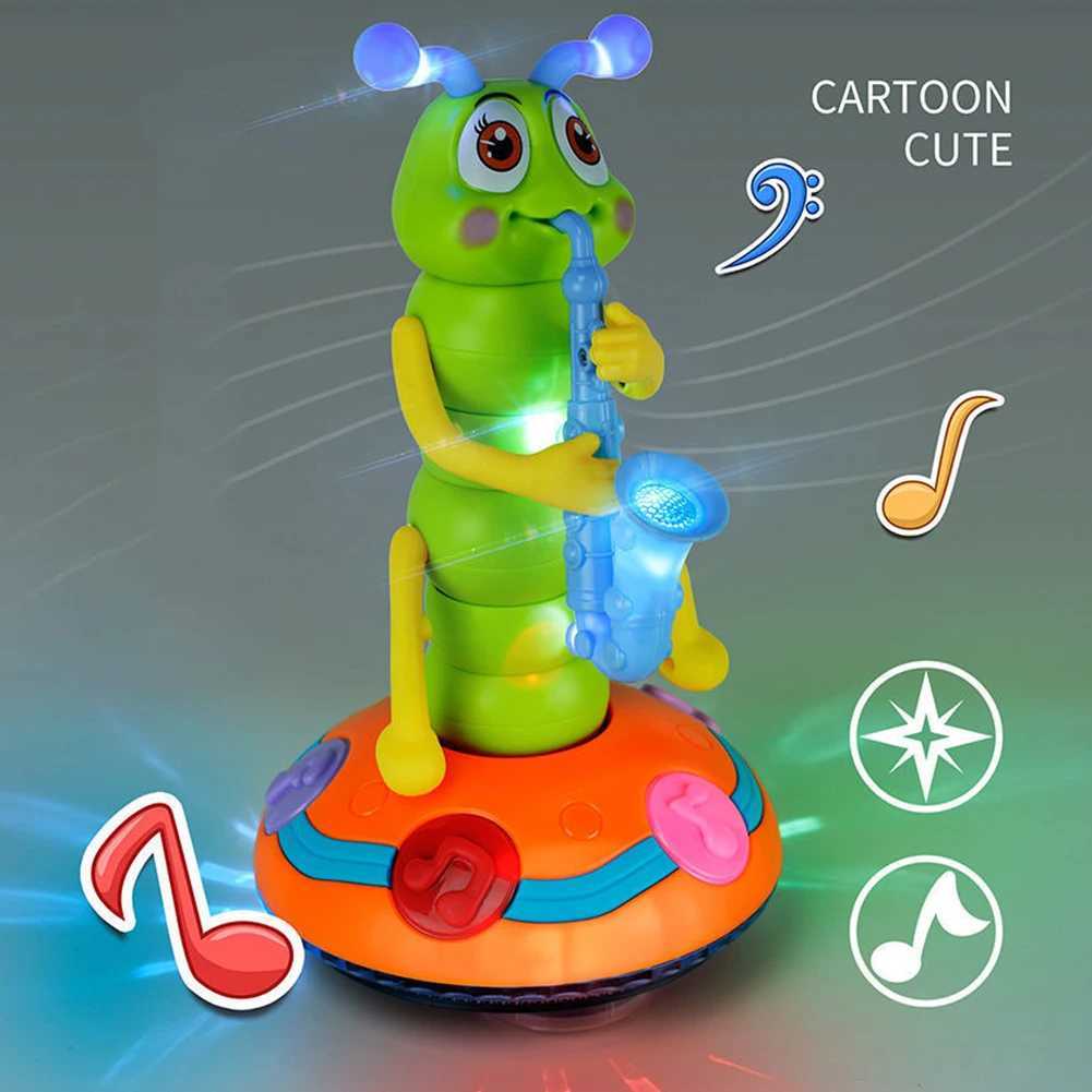 Cultivate Imagination Caterpillar Saxophone Toys Battery Powered Musical Educational Toy Electric Animal Toys for Kid Children C250913
