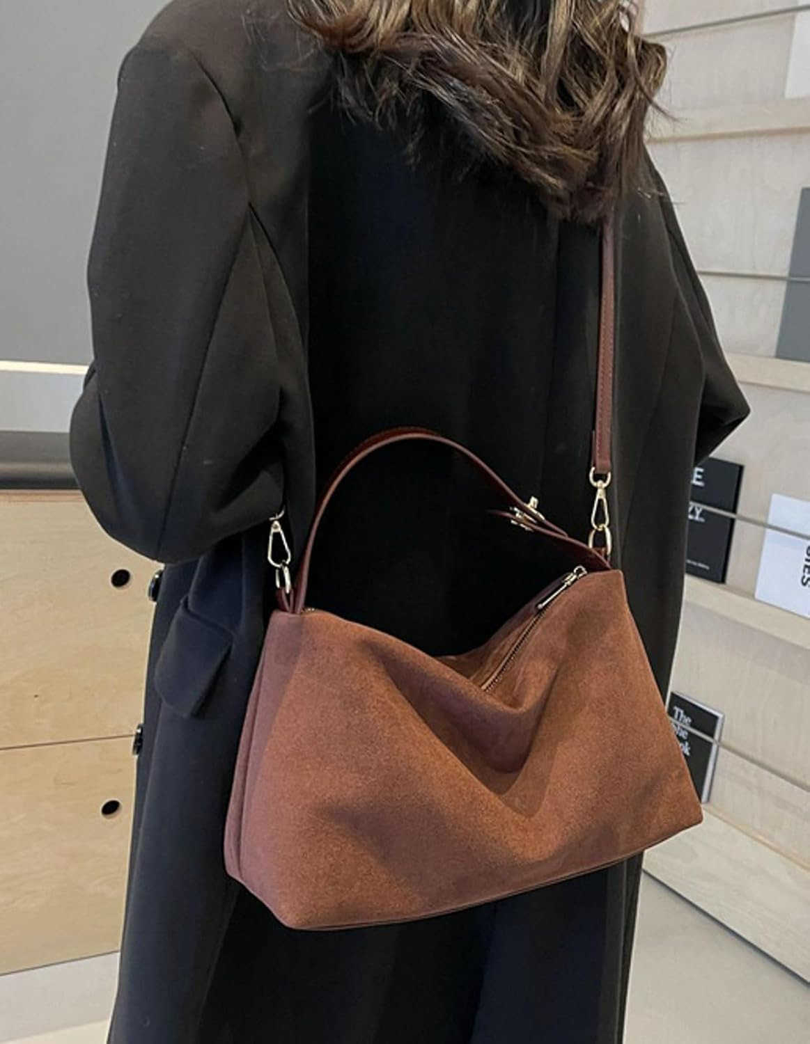 Tote Bag Women 2025 Fall Winter Handbag Retro Crossbody Shoulder Bag Trendy Top Handle Everyday Work PurseW250913