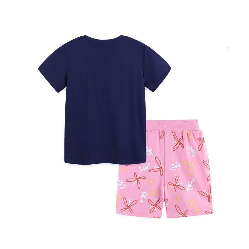 Girls' Short Sleeve Set Summer New Printed Children's Set Fashion Kids' Clothing