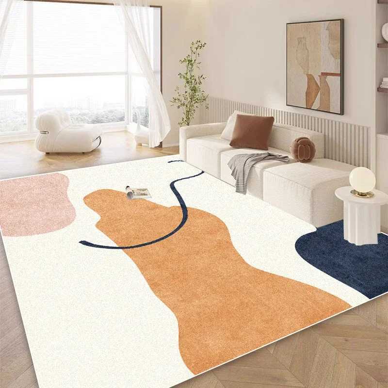 Modern Simple Style Living Room Decoration Line Carpet Fluffy Soft Rugs for Bedroom Abstract Design Home Floor Mat C250913