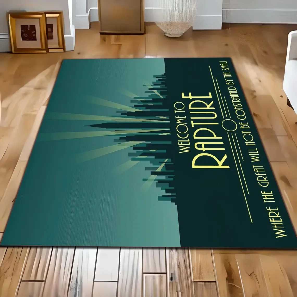 Bioshock Rapture City Carpet Gamer Room Decor Vintage Game Rug Bioshock Rapture City RugGamer Room Decor Vintage Game Rug C250913