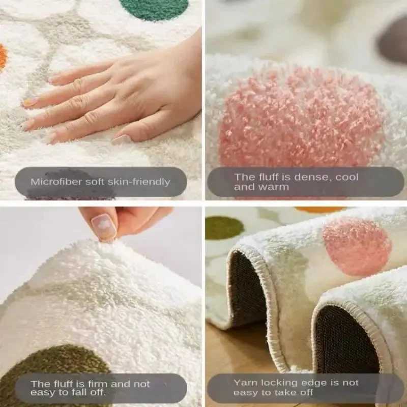 VIKAMA Imitation Cashmere Cartoon Cute Carpet Family Childrens Room Cream Wind NonSlip Mattress Bedroom Baby Crawling Blanket C250913