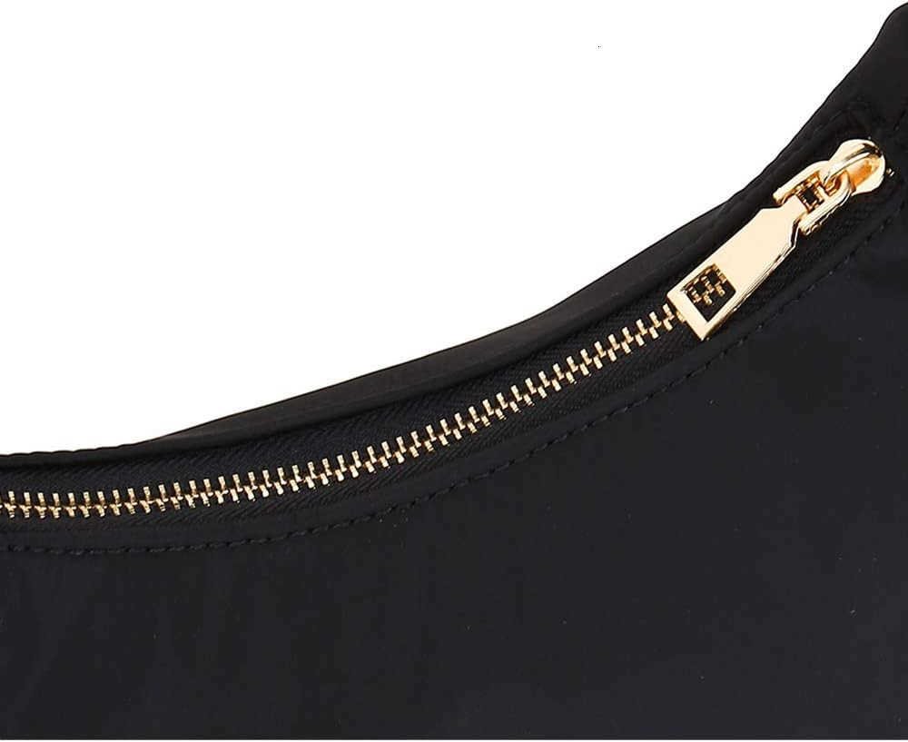 Small Nylon Shoulder Bags for Women Elegant Feminine Mini Handbags with Zipper ClosureW250913