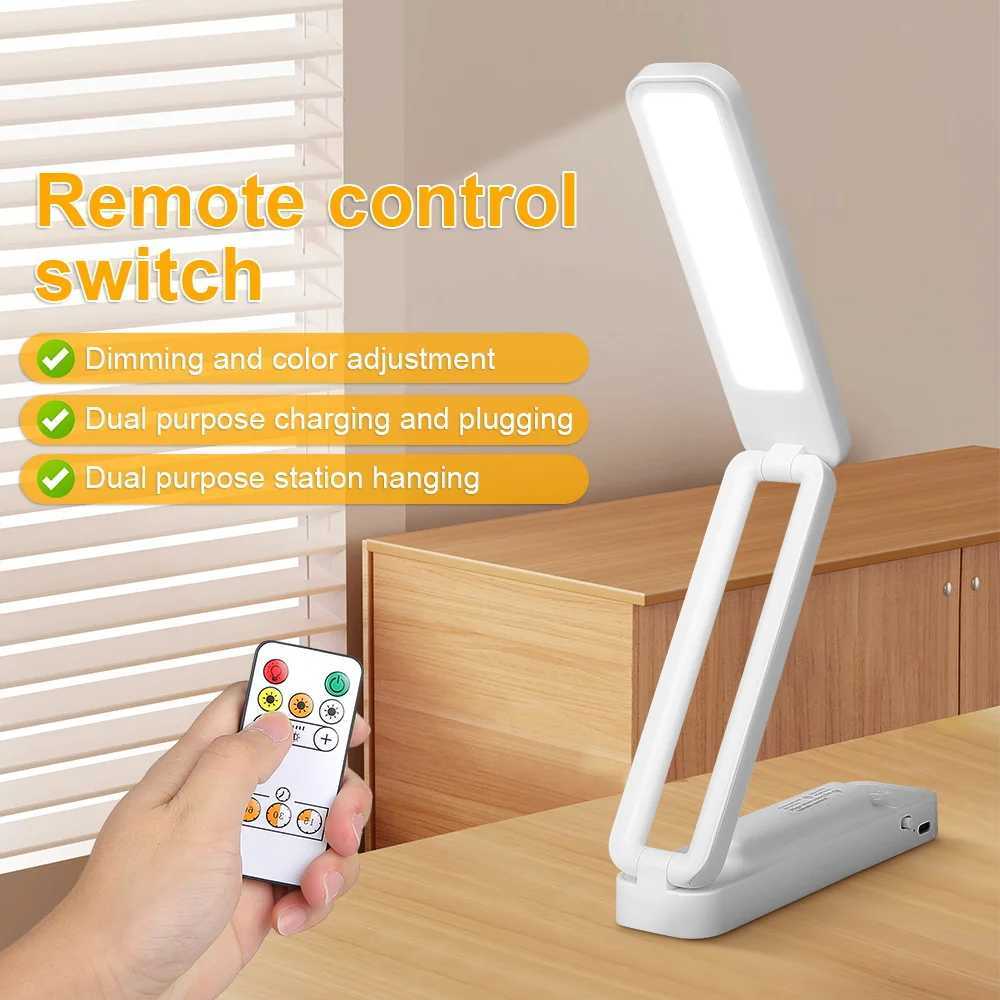Rechargeable Table Lamp Dimmable Night Light Folding LED Touch Home Dormitory Bedroom Desk Lighting Remote Control wall Led Lamp C250913