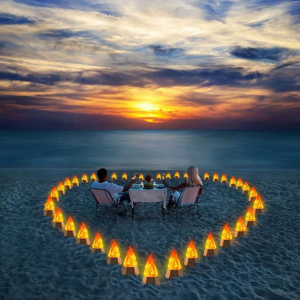 LED Simulated Flames LightFlames Effect Decorative LightUSB Rechargeable Flameless Candles With Flickering Flames For Hallowee C250913