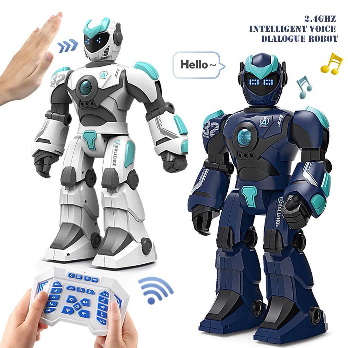 24G Remote Controlled Robot Intelligent Programming Gesture Sensing Dancing Singing Puzzle Toys Excluding regular batteries C250913