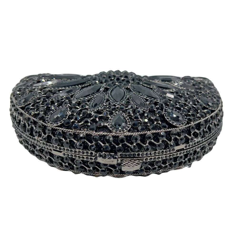 XIYUAN New Arrival Minaudiere Full Rhinestone Clutch Crystals Evening Handbag Women Party Prom Bag Bridal Clutches Wedding Purse