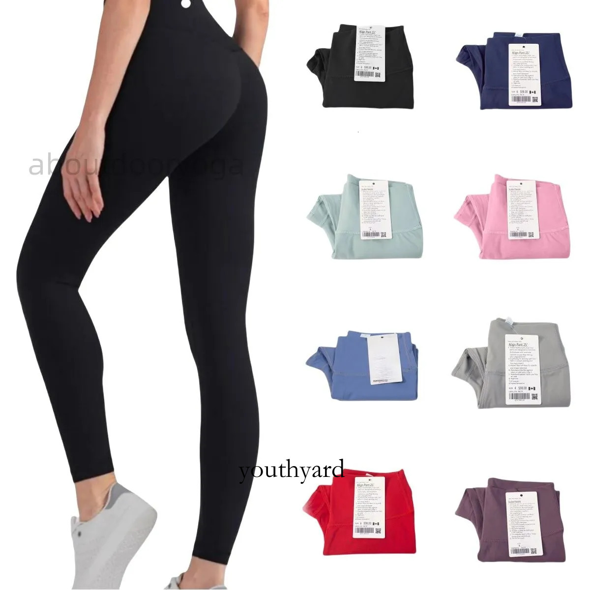 2026 10A New Womens Yoga Align Leggings With Pockets High Waist Sports Fiess Pants Flared Trousers Bell Bottom Elastic Fiess Outdoor Luluity Lemonitys Leggings 3D3