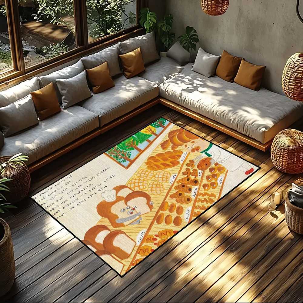 small Bread Bedside Kitchen Bath Living Home House Bedroom Floor Thief Mat Doormat Large Carpet Rug Cute Cartoon Decoration C250913