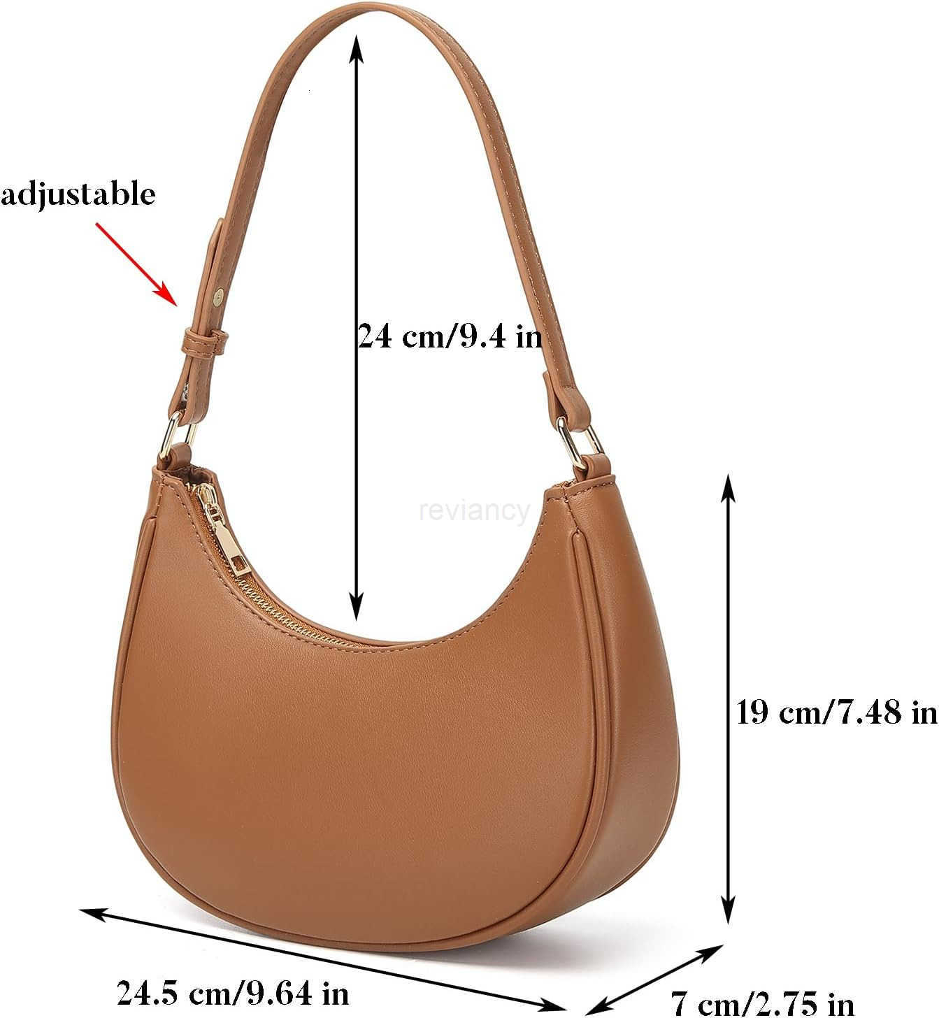 Shoulder Bag with Detachable Long StrapHobo Handbags Top Handle Vegan Leather Going Out Underarm BagW250913