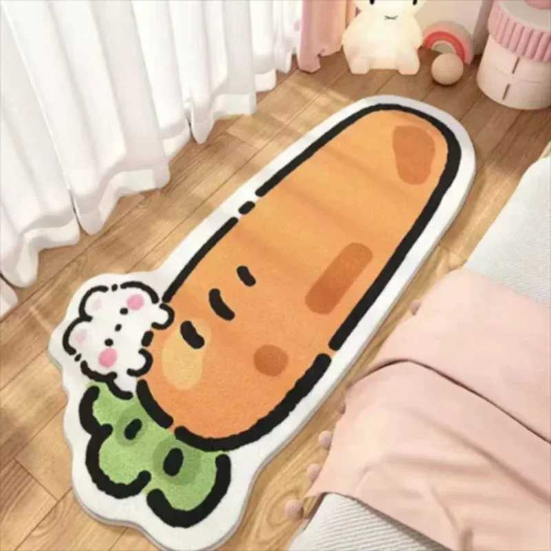 VIKAMA Upgraded Material Funny Cartoon Bedroom Bedside Rug Living Room Bathroom Kitchen Nonslip Washable Carpet Mat Home Decor C250913